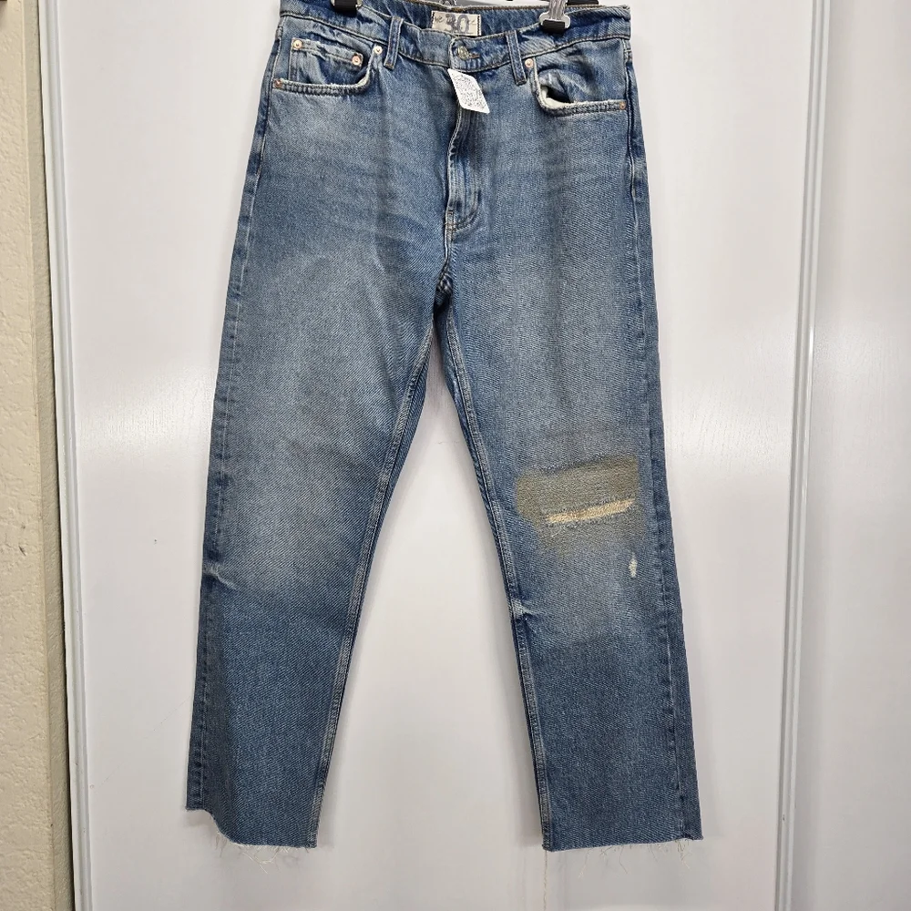FREE PEOPLE  We The Free Vixen Cigarette Denim Jeans Vintage Indigo 30 NWT‎ rare
